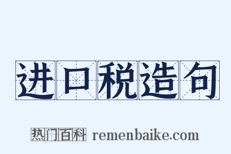 进口税造句是什么意思的图片